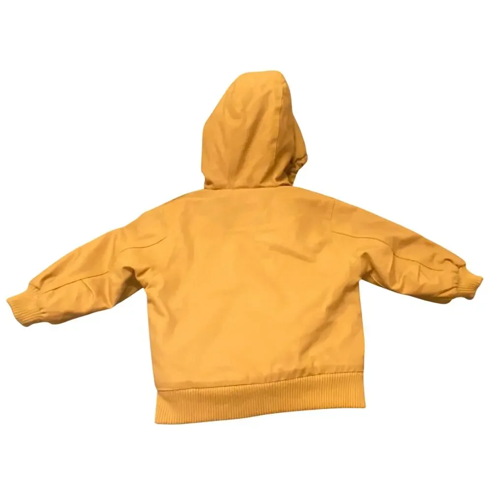 Carhartt Toddler Active Jacket Brown Duck Canvas Quilted Hooded 24M Western Farm